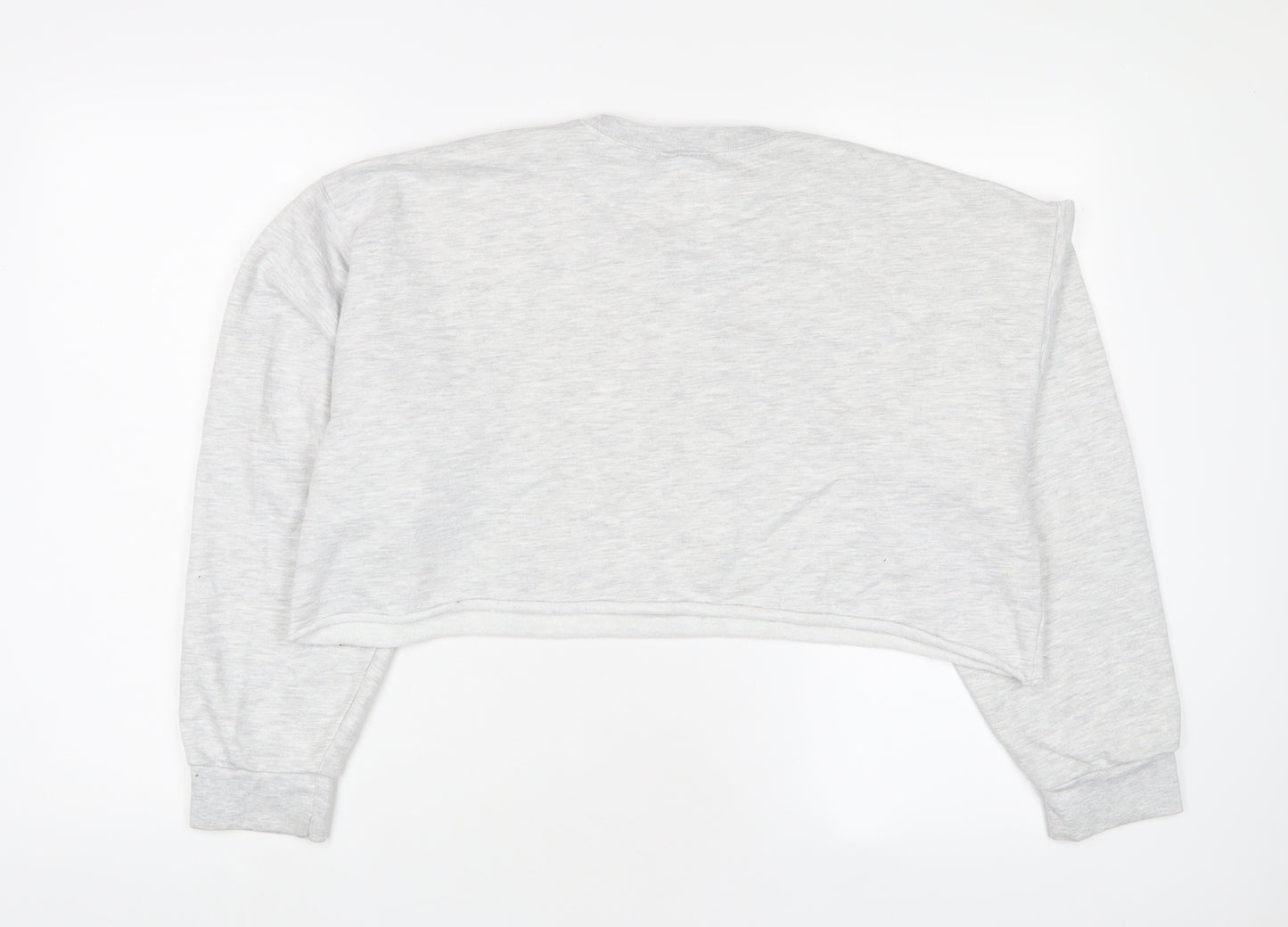 PRETTYLITTLETHING Womens Grey Cotton Pullover Sweatshirt Size S Pullover