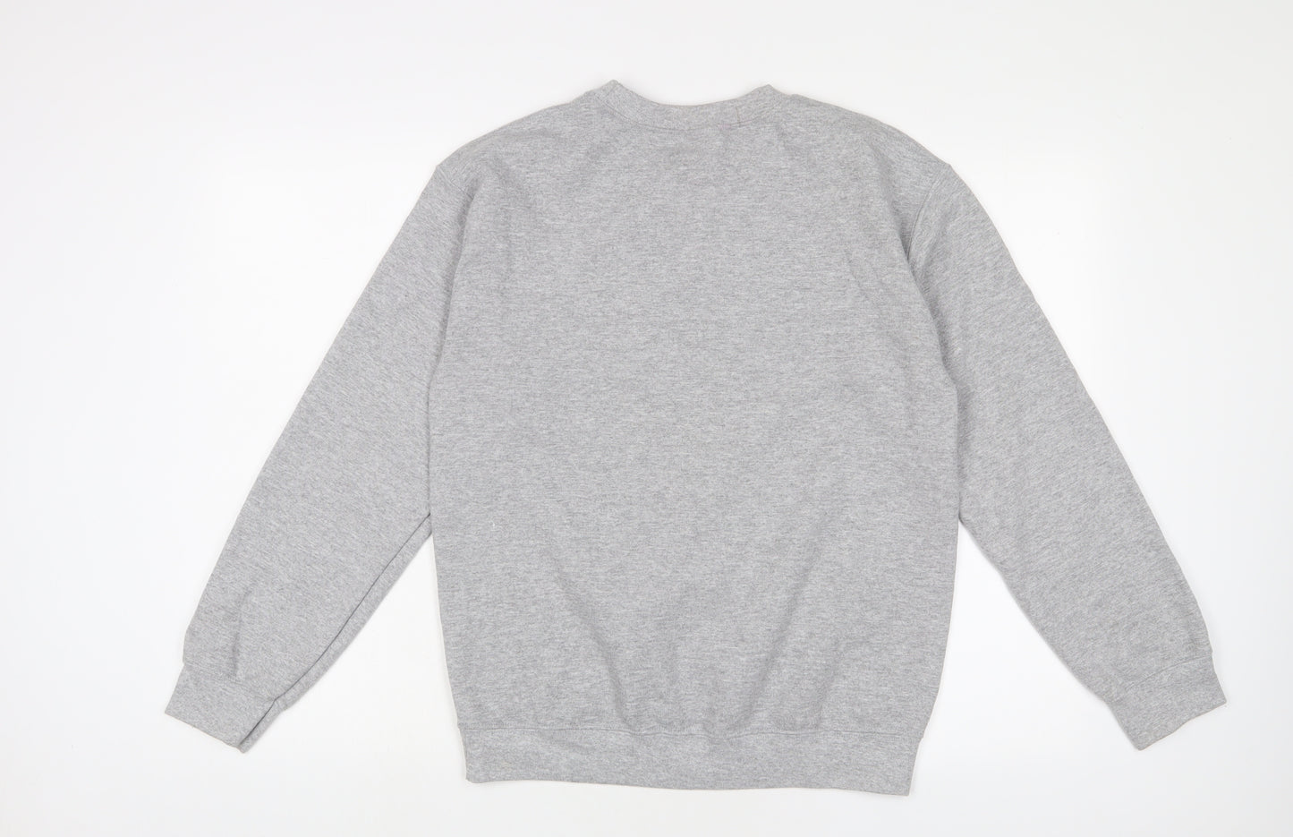Minnie Mouse Womens Grey Cotton Pullover Sweatshirt Size S Pullover