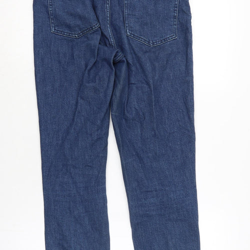 ASOS Womens Blue Cotton Blend Straight Jeans Size 30 in L28 in Regular Zip