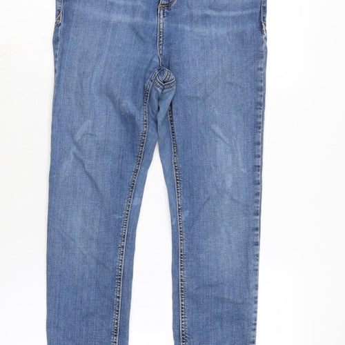 ASOS Womens Blue Cotton Blend Tapered Jeans Size 30 in L27 in Regular Zip