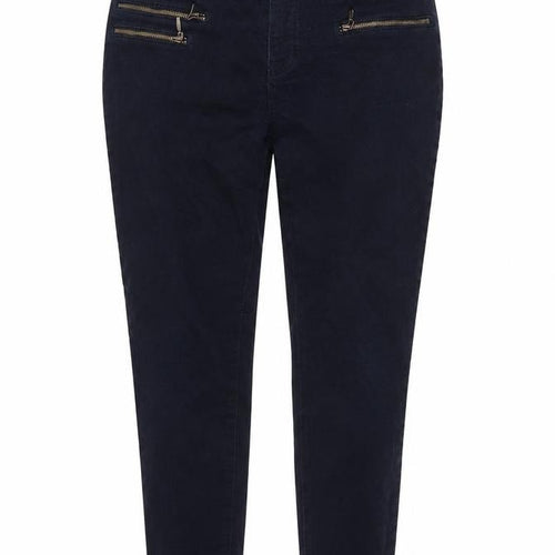 TU Womens Blue Cotton Blend Tapered Jeans Size 14 L26 in Regular Zip