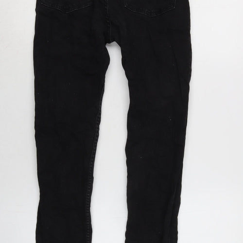 Slim & Denim Mens Black Cotton Blend Tapered Jeans Size 29 in L28 in Regular Zip