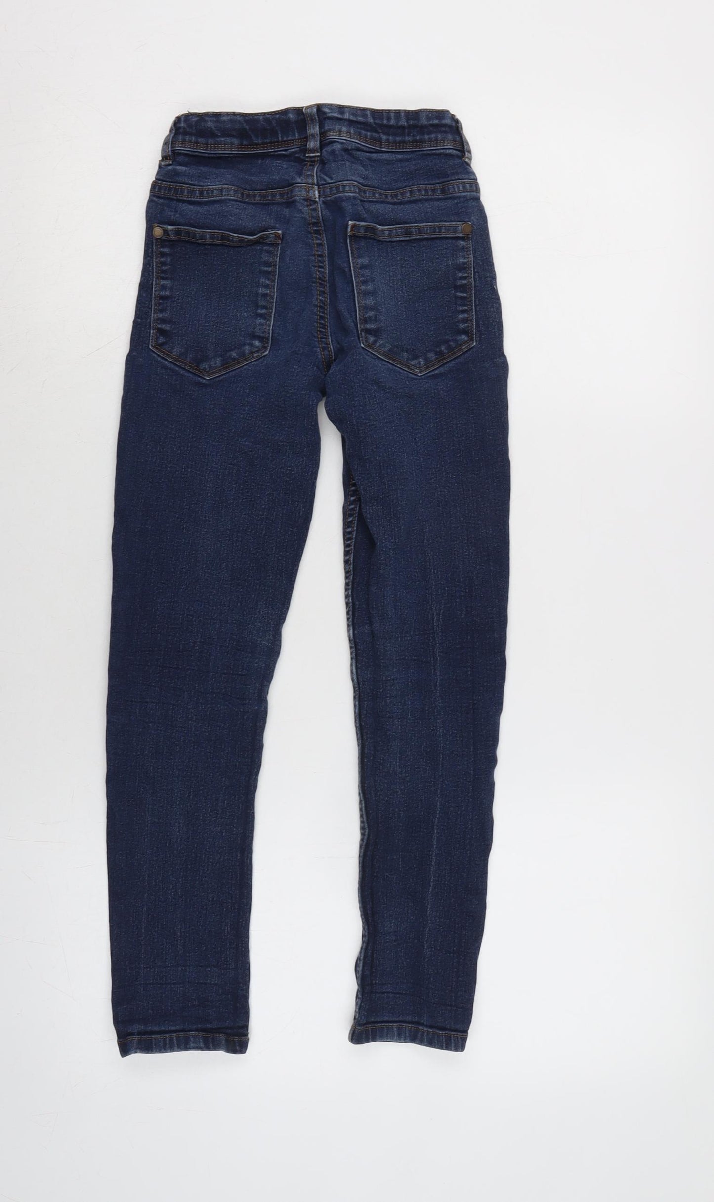 NEXT Boys Blue Cotton Tapered Jeans Size 9 Years L24 in Regular Zip