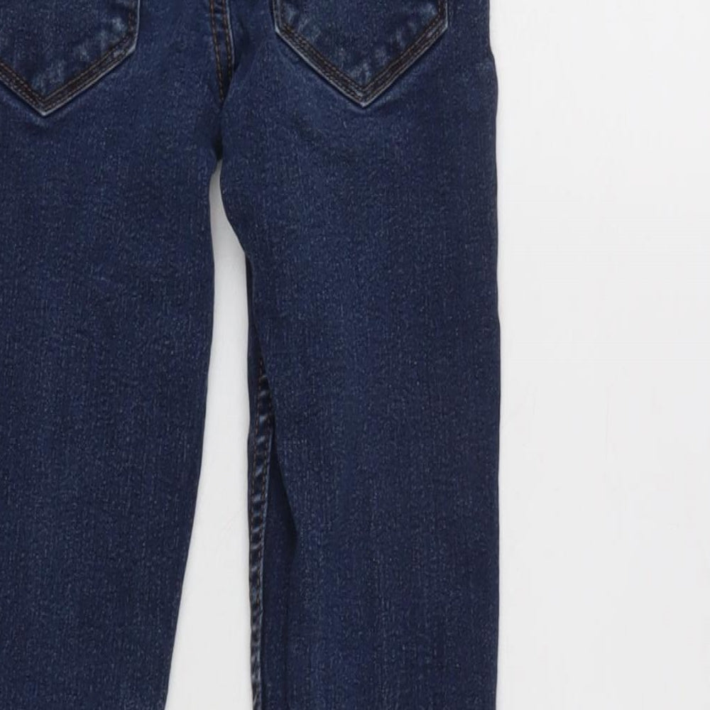 NEXT Boys Blue Cotton Tapered Jeans Size 9 Years L24 in Regular Zip