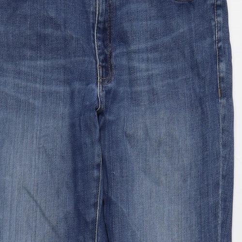 DL1961 Womens Blue Cotton Blend Straight Jeans Size 32 in L28.5 in Regular Zip