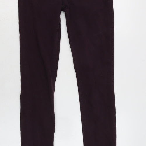 H&M Womens Purple Cotton Blend Skinny Jeans Size 26 in L30 in Regular Zip