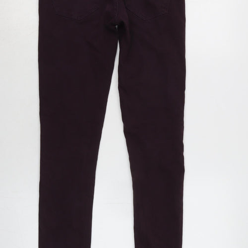 H&M Womens Purple Cotton Blend Skinny Jeans Size 26 in L30 in Regular Zip
