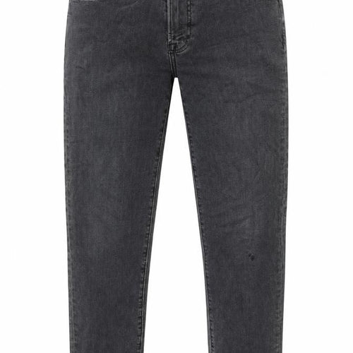 Ambercombe & finch Mens Grey Cotton Blend Tapered Jeans Size 30 in L28 in Regular Zip