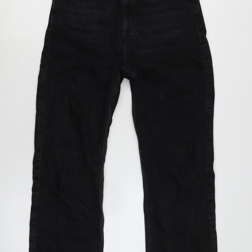 Rowe Mens Black Cotton Straight Jeans Size 26 in L29 in Regular Zip