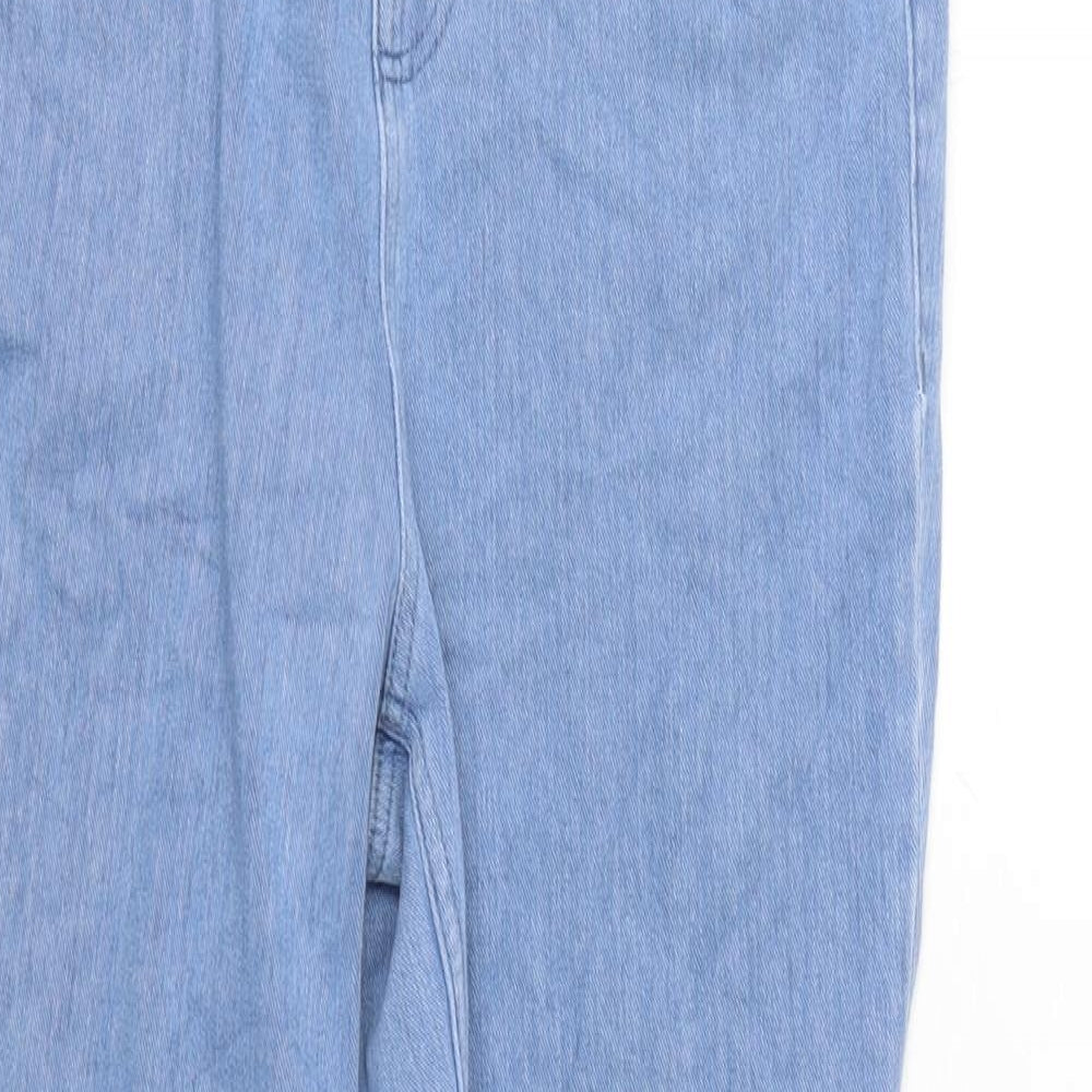 NEXT Womens Blue Cotton Blend Jegging Jeans Size 14 L25 in Regular