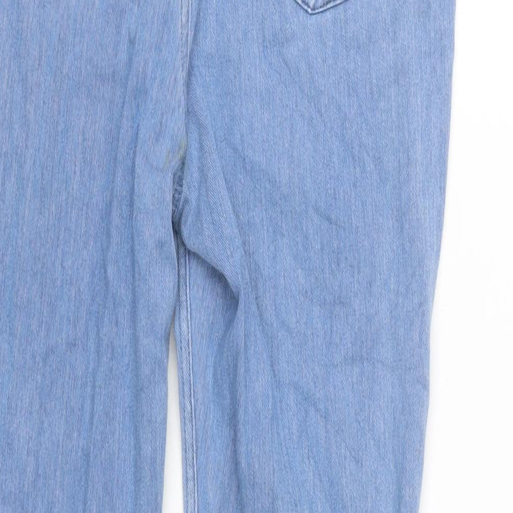 NEXT Womens Blue Cotton Blend Jegging Jeans Size 14 L25 in Regular