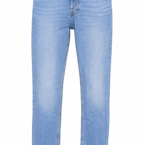 Denim & Co. Mens Blue Cotton Blend Straight Jeans Size 30 in L33 in Regular Button