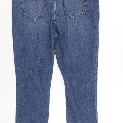 Gap Womens Blue Cotton Blend Tapered Jeans Size 30 in L26 in Regular Zip