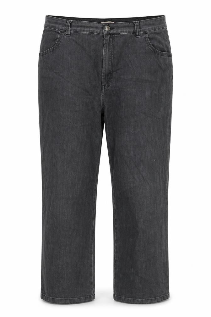 Marks and Spencer Womens Grey Cotton Trousers Size 16 L26.5 in Regular Zip