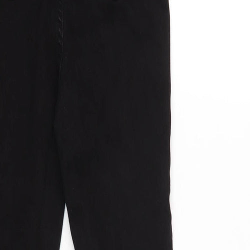 PRETTY LITTLE THING Womens Black Cotton Blend Tapered Jeans Size 8 L28 in Regular Zip