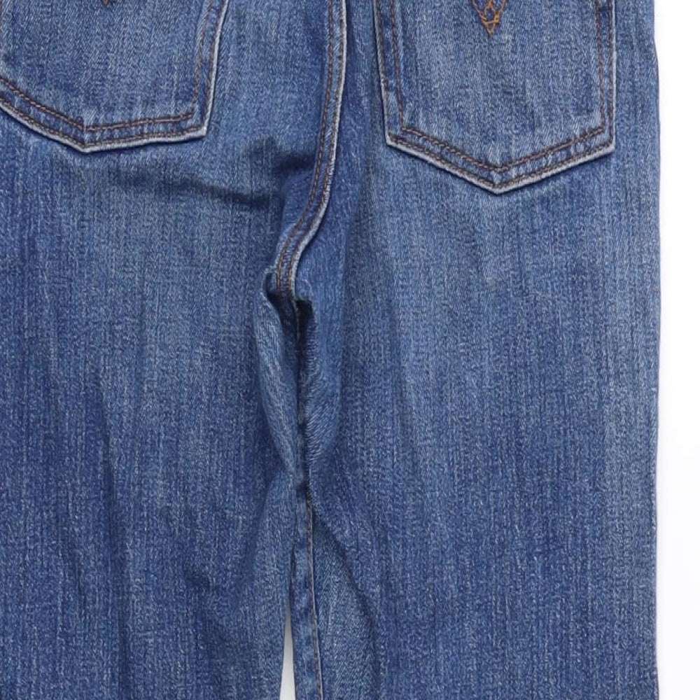 Levis Womens Blue Cotton Skinny Jeans Size 30 in L25 in Regular Button - Raw Hem.