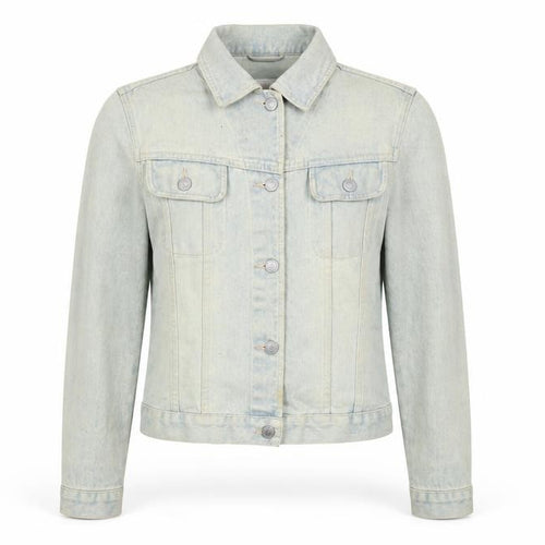 Pull&Bear Womens Blue Biker Jacket Size 12 Button