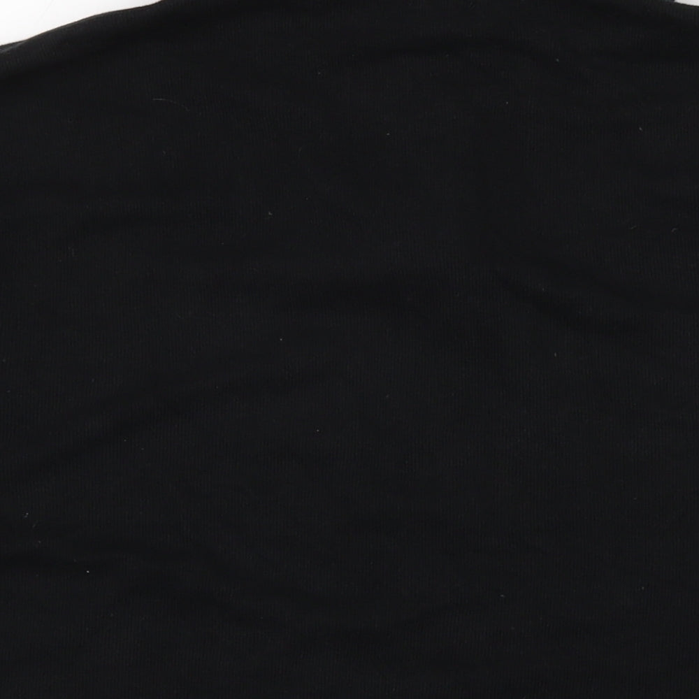Ralph Lauren Mens Black Mock Neck Cotton Pullover Jumper Size XL Long Sleeve