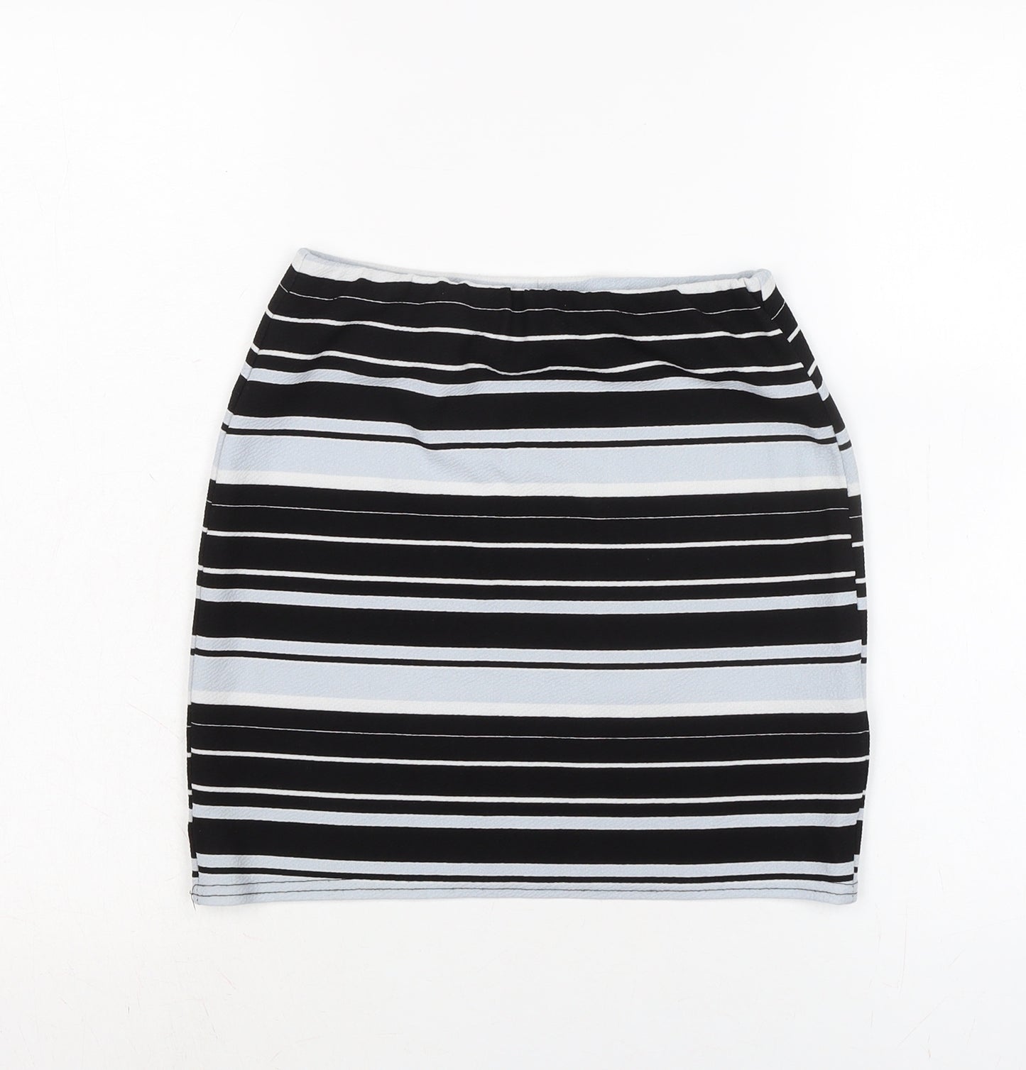 New Look Womens Multicoloured Striped Polyester Bandage Skirt Size 8