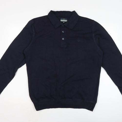 Lincoln Mens Blue Cotton Pullover Sweatshirt Size M