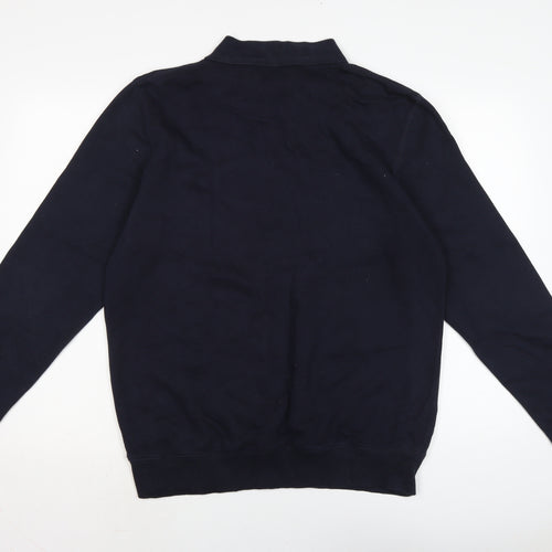 Lincoln Mens Blue Cotton Pullover Sweatshirt Size M