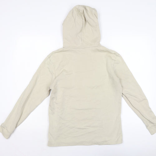 H&M Boys Beige Cotton Pullover Hoodie Size 12-13 Years