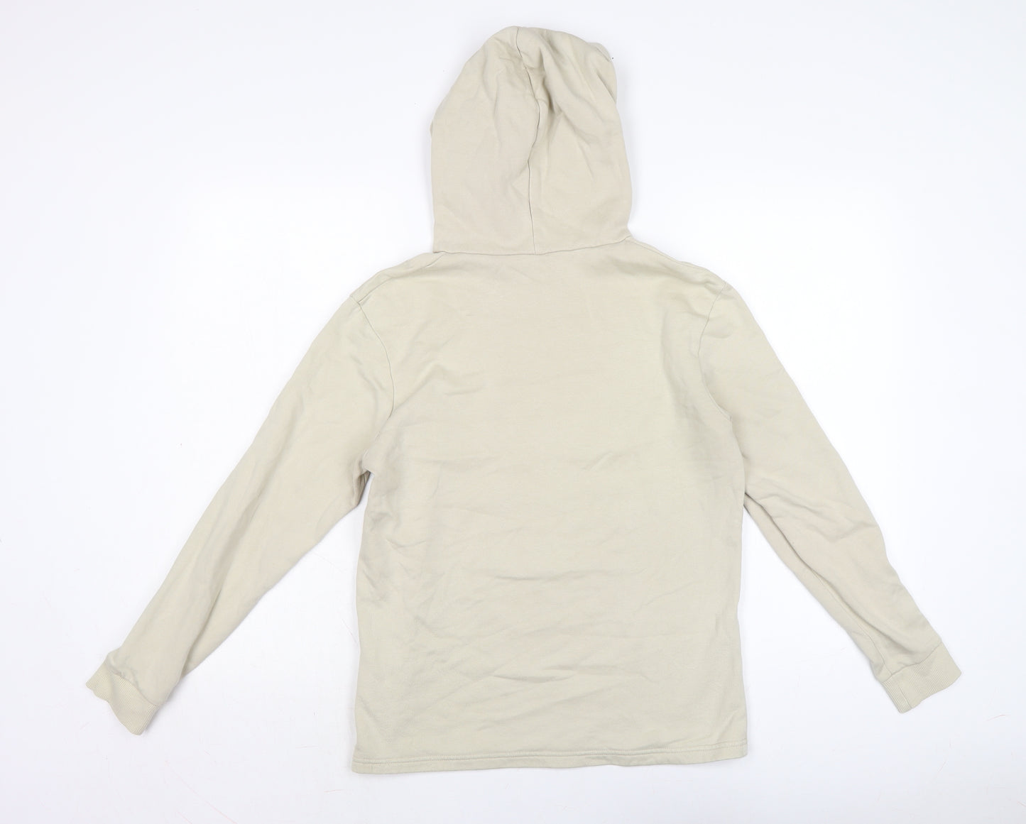 H&M Boys Beige Cotton Pullover Hoodie Size 12-13 Years