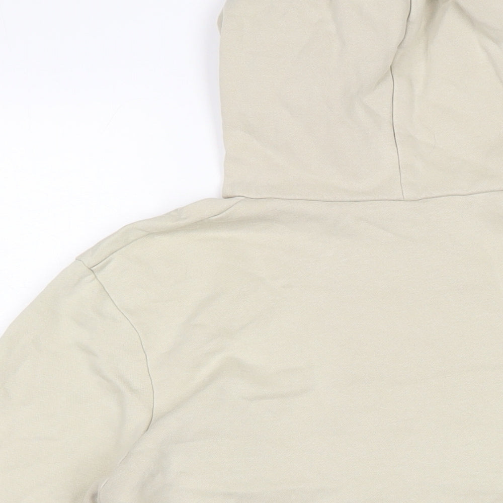 H&M Boys Beige Cotton Pullover Hoodie Size 12-13 Years