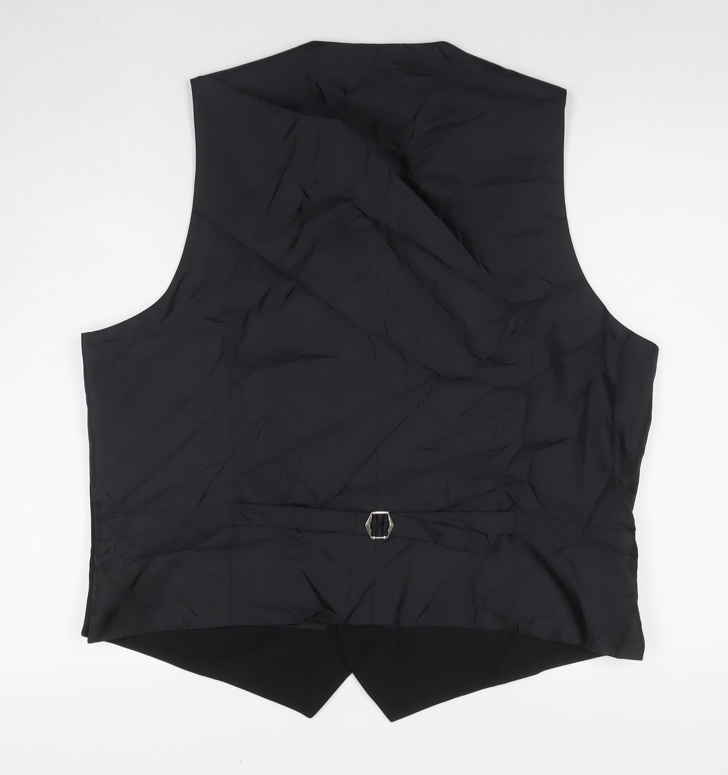 Marks and Spencer Mens Black Polyester Jacket Suit Waistcoat Size 48 Regular