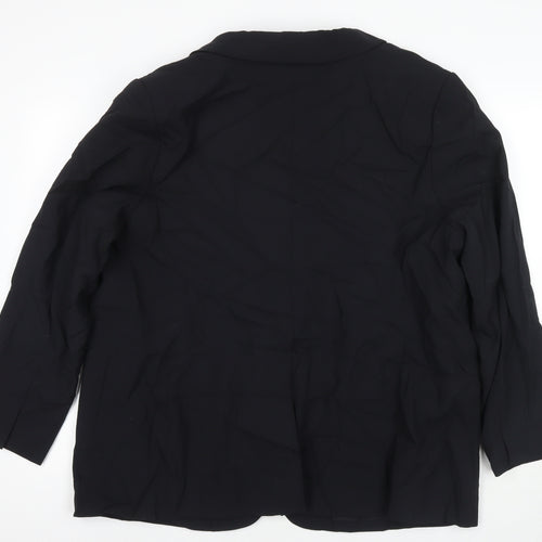 Marks and Spencer Womens Black Polyester Jacket Suit Jacket Size 22