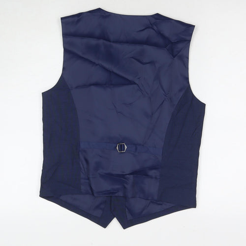 Marks and Spencer Boys Blue Jacket Waistcoat Size 14-15 Years Button