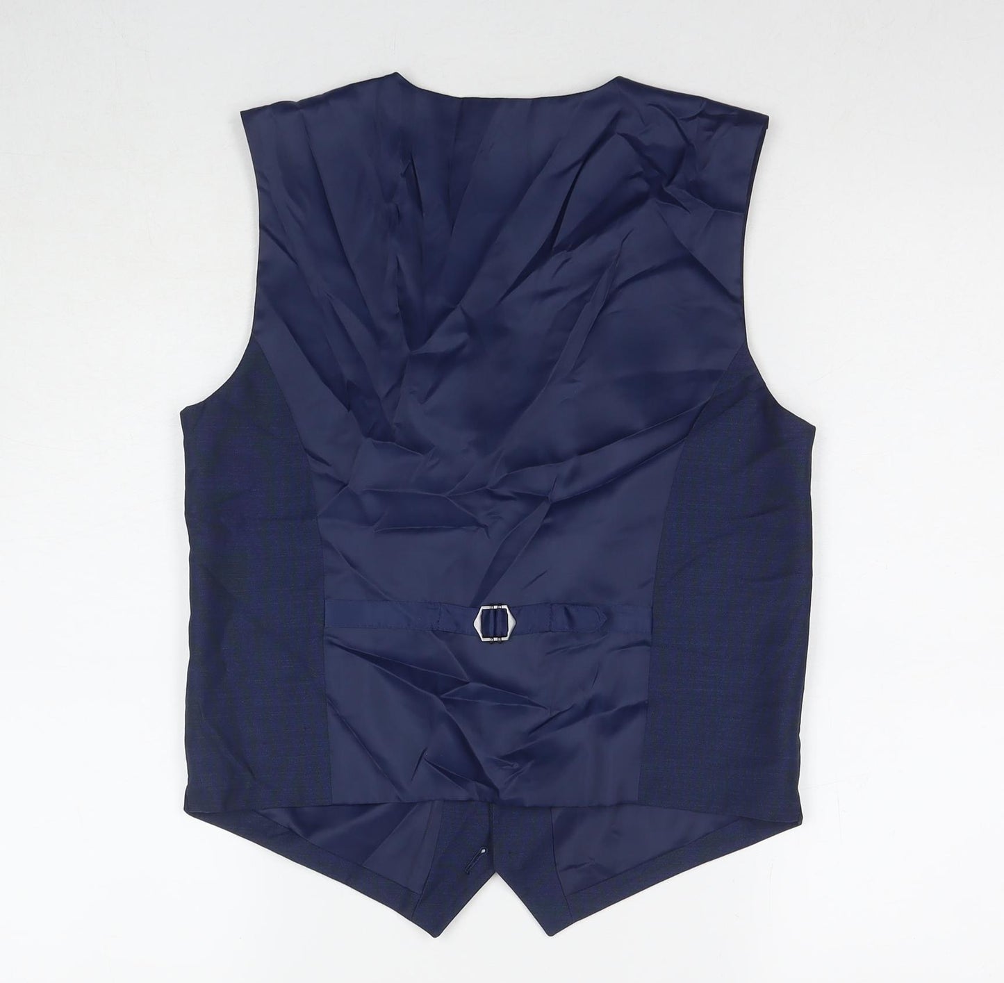 Marks and Spencer Boys Blue Jacket Waistcoat Size 14-15 Years Button