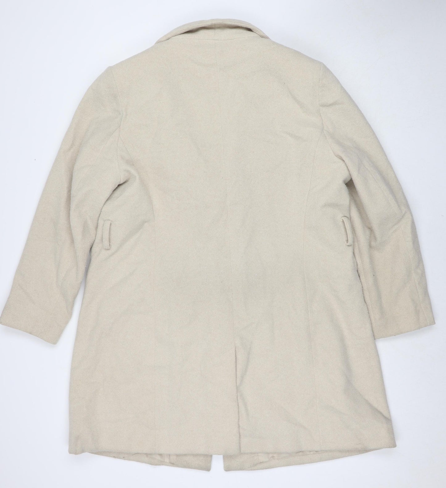 New Look Womens Ivory Overcoat Coat Size 18 Button