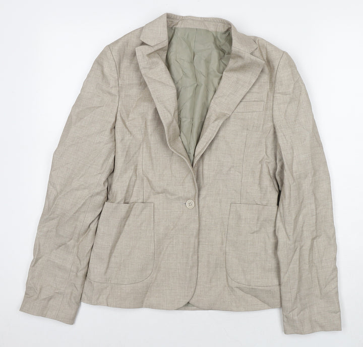Kloth Womens Beige Jacket Blazer Size M Button