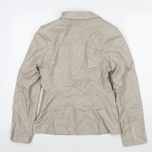 Kloth Womens Beige Jacket Blazer Size M Button