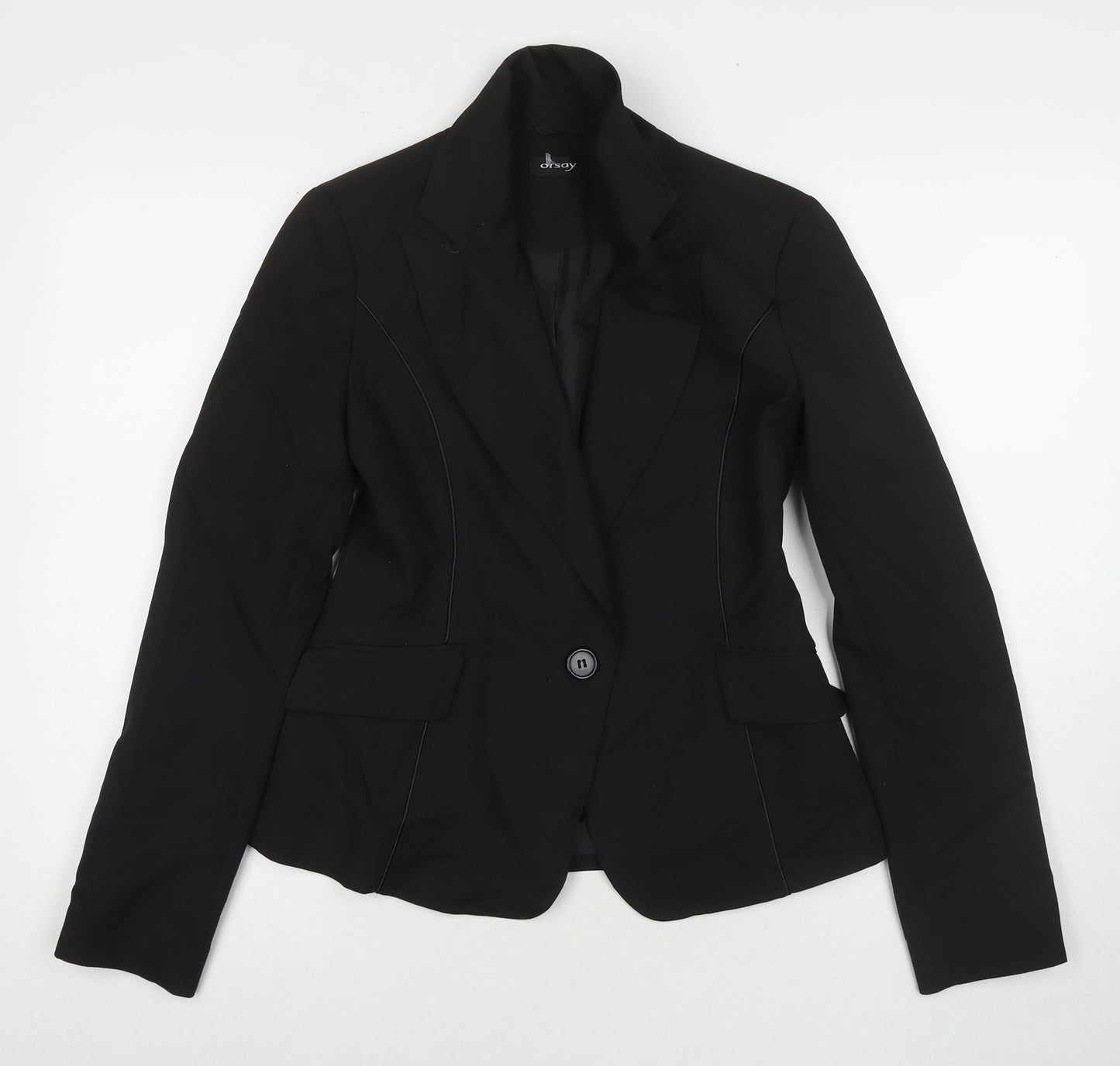 ORSAY Womens Black Jacket Blazer Size 12 Button