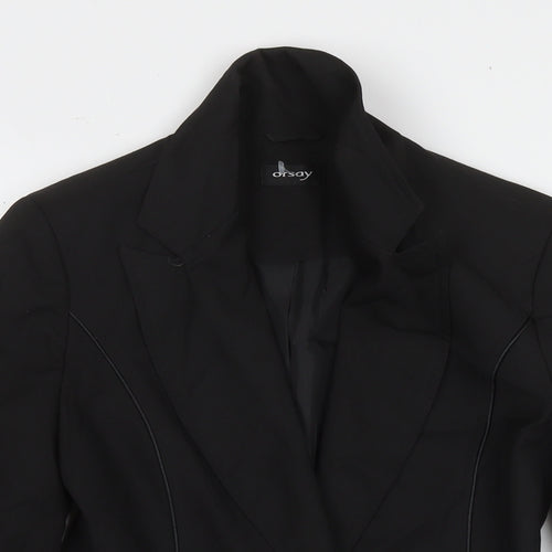 ORSAY Womens Black Jacket Blazer Size 12 Button