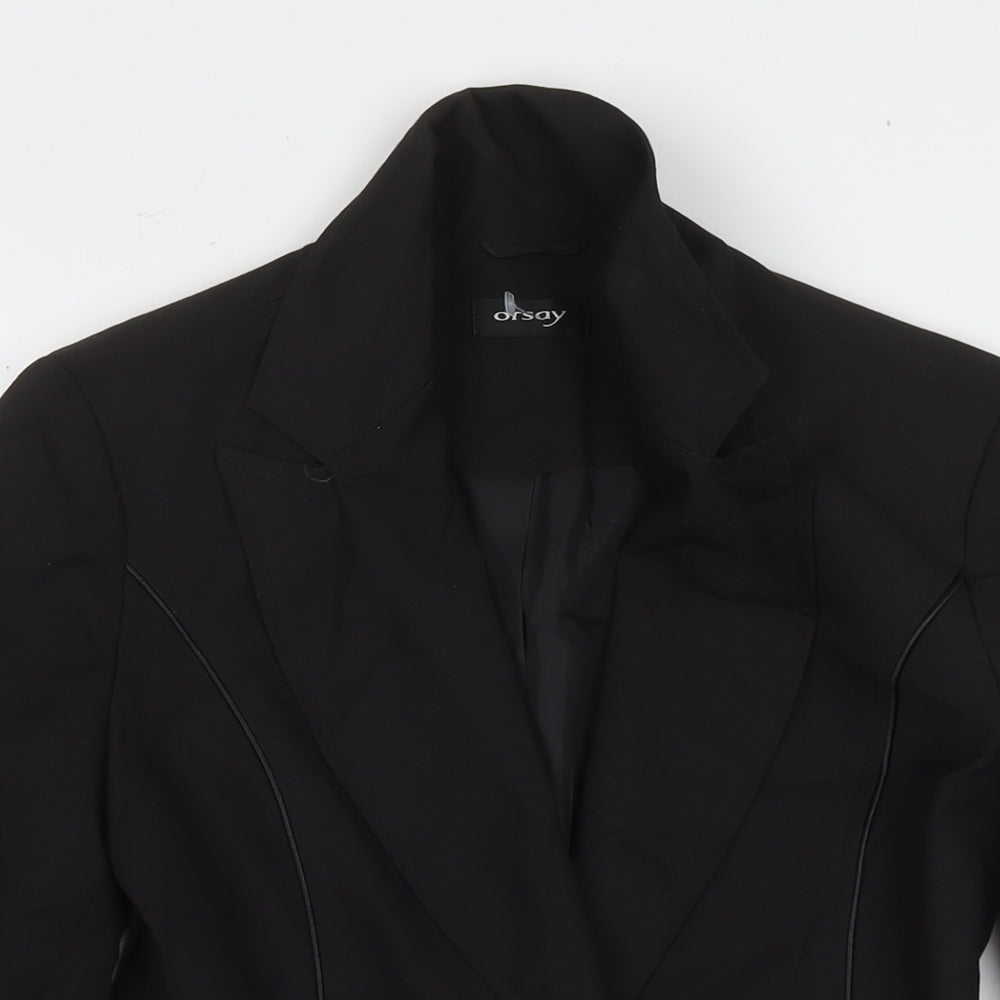 ORSAY Womens Black Jacket Blazer Size 12 Button