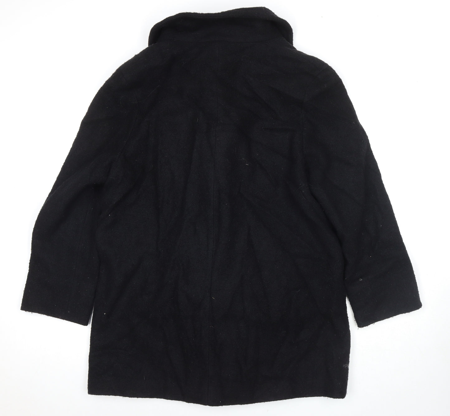 Marks and Spencer Womens Black Pea Coat Coat Size 18 Button