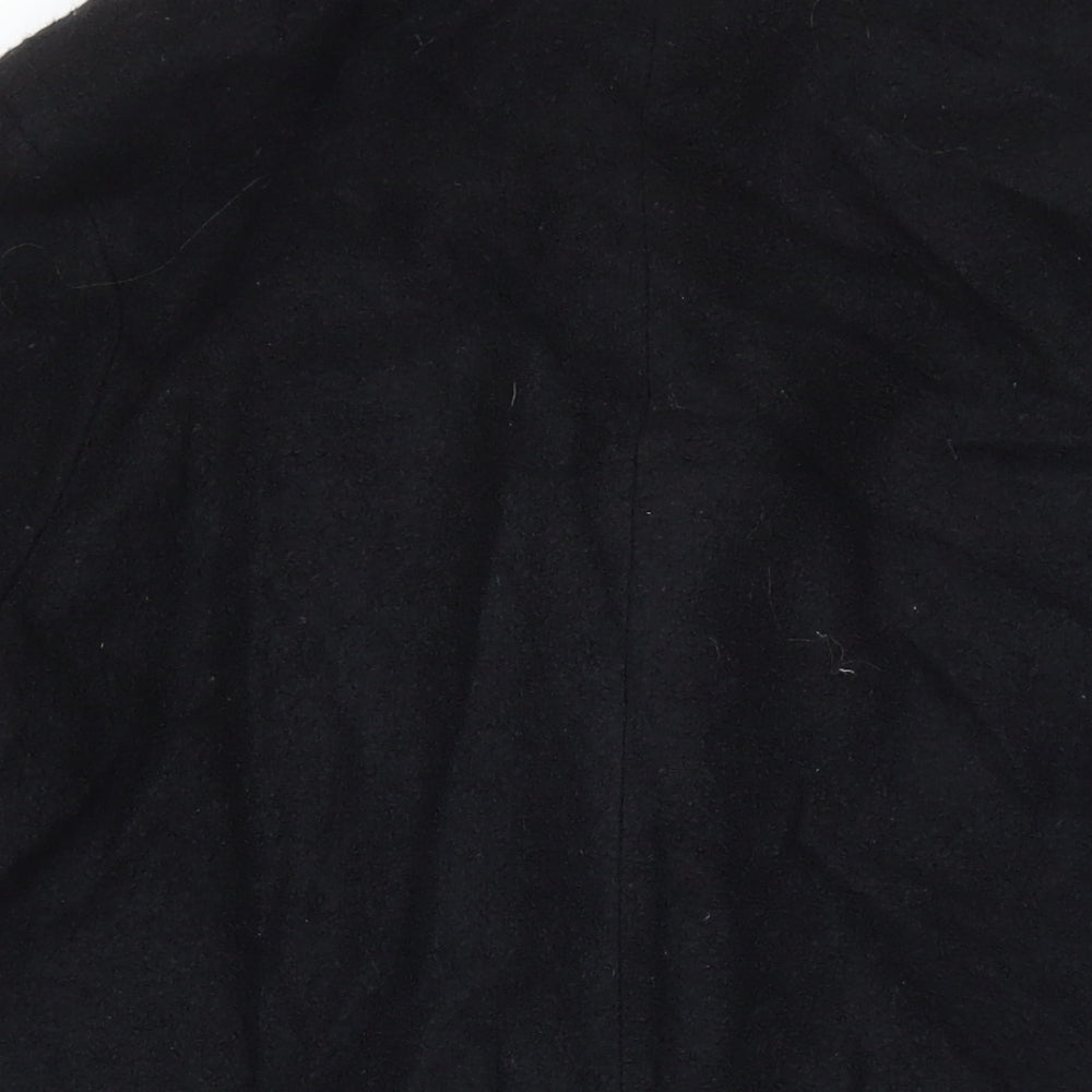 Marks and Spencer Womens Black Pea Coat Coat Size 18 Button