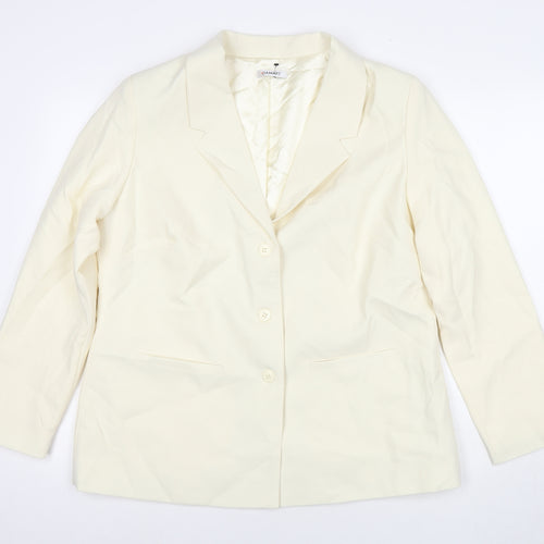 Damart Womens Ivory Jacket Blazer Size 18 Button