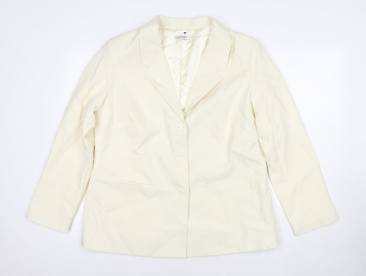 Damart Womens Ivory Jacket Blazer Size 18 Button