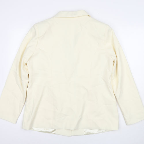 Damart Womens Ivory Jacket Blazer Size 18 Button