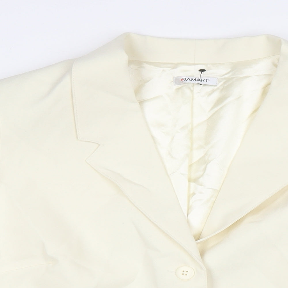Damart Womens Ivory Jacket Blazer Size 18 Button