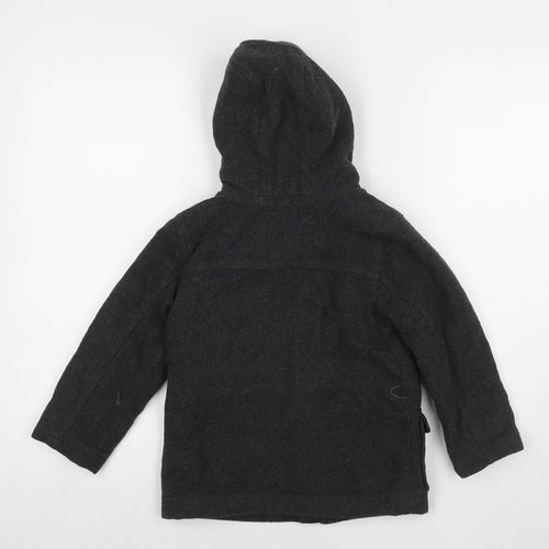 Duck & Dodge Boys Grey Pea Coat Coat Size 5 Years Zip