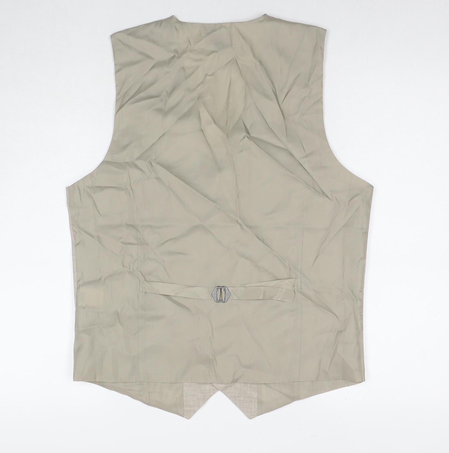 Kloth Mens Beige Polyester Jacket Suit Waistcoat Size M Regular