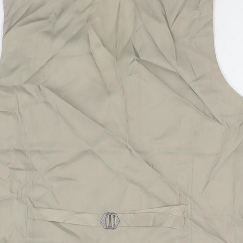 Kloth Mens Beige Polyester Jacket Suit Waistcoat Size M Regular