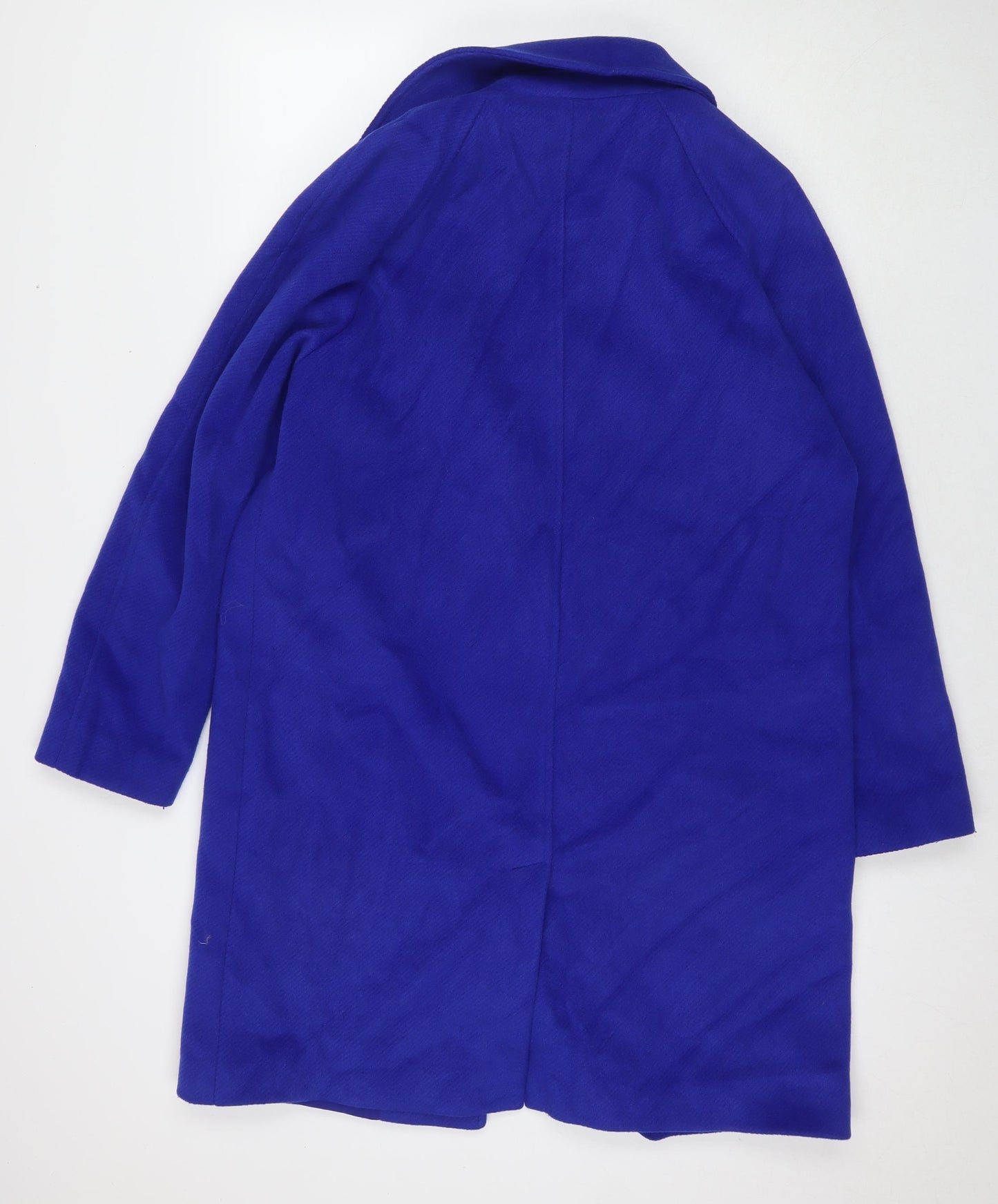 Marks and Spencer Womens Blue Pea Coat Coat Size 16 Button