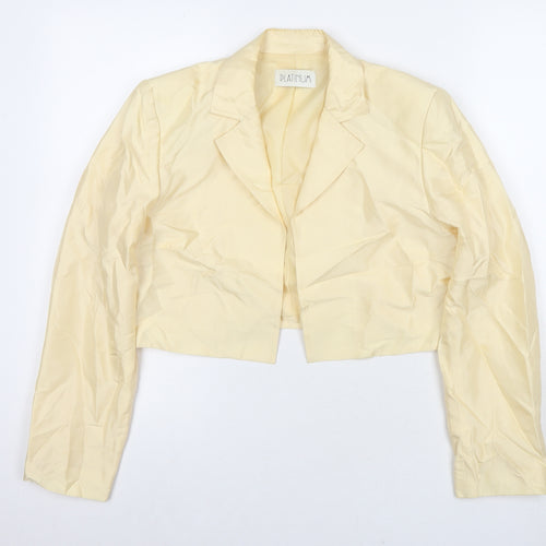 Platinum Womens Yellow Jacket Blazer Size 12