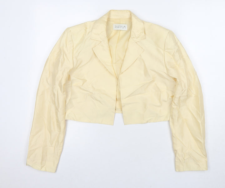 Platinum Womens Yellow Jacket Blazer Size 12